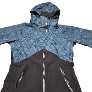 Columbia Titanium Prism Interchange Jacket Medium Blue Black Ski Snow Shell